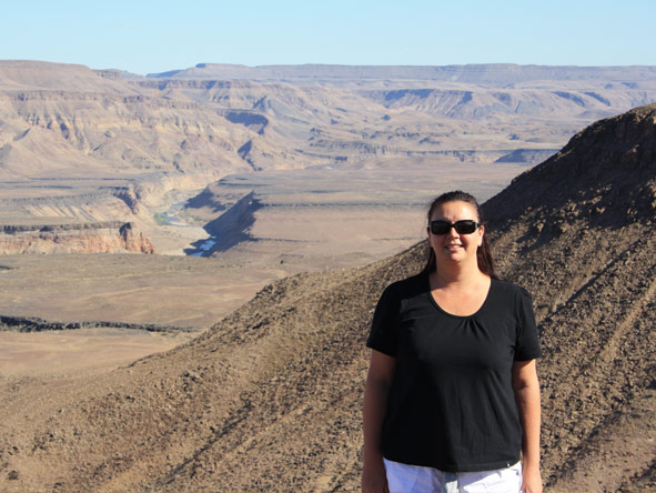 Veruschka Nel - stopping on a self-drive Namibia holiday at the incredible Fish River Canyon